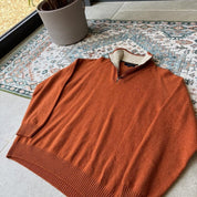 Burberry 100% Lambswool Embroidered Logo Quarter Zip Medium - Threads Uncovered