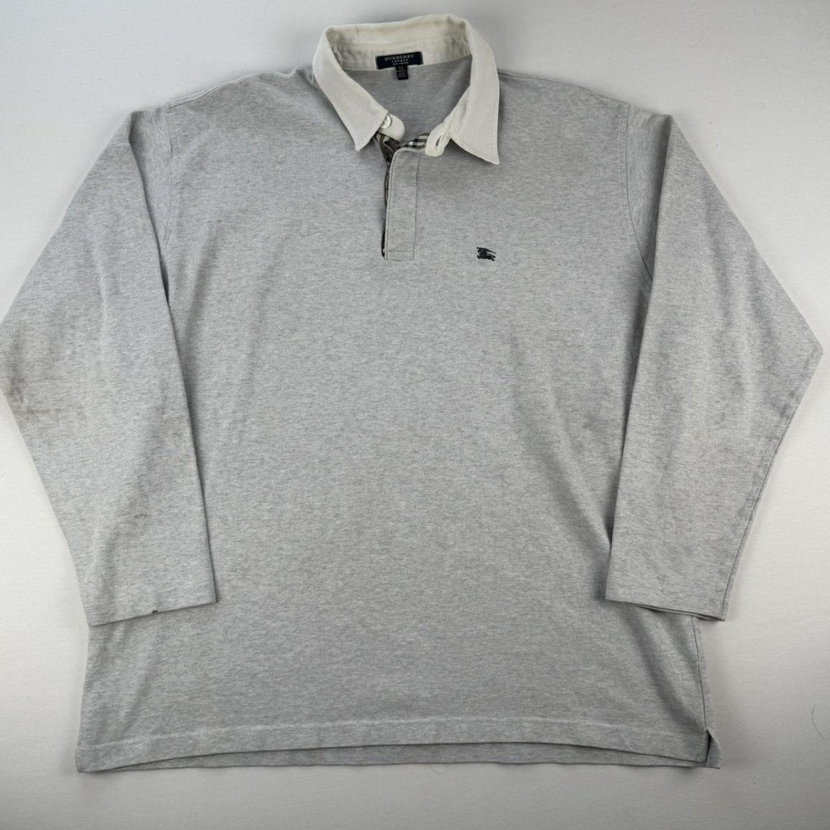 Burberry Embroidered Logo Rugby Polo XL - Threads Uncovered