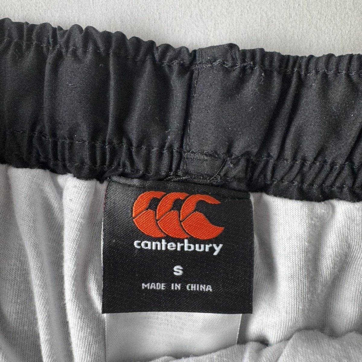 Canterbury Black and White Uncuffed Branded Joggers S - Threads Uncovered