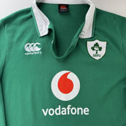 Canterbury Ireland Rugby Long Sleeve Rugby Polo Shirt L - Threads Uncovered