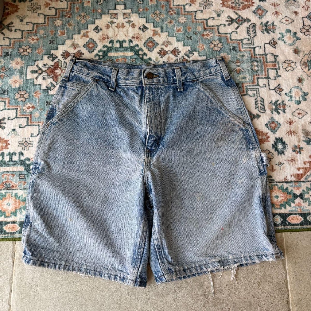 Carhartt Denim Carpenter Baggy Shorts 32W - Threads Uncovered
