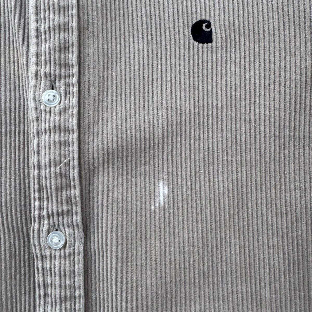 Carhartt WIP Beige Madison Corduroy Button Down Shirt S - Threads Uncovered