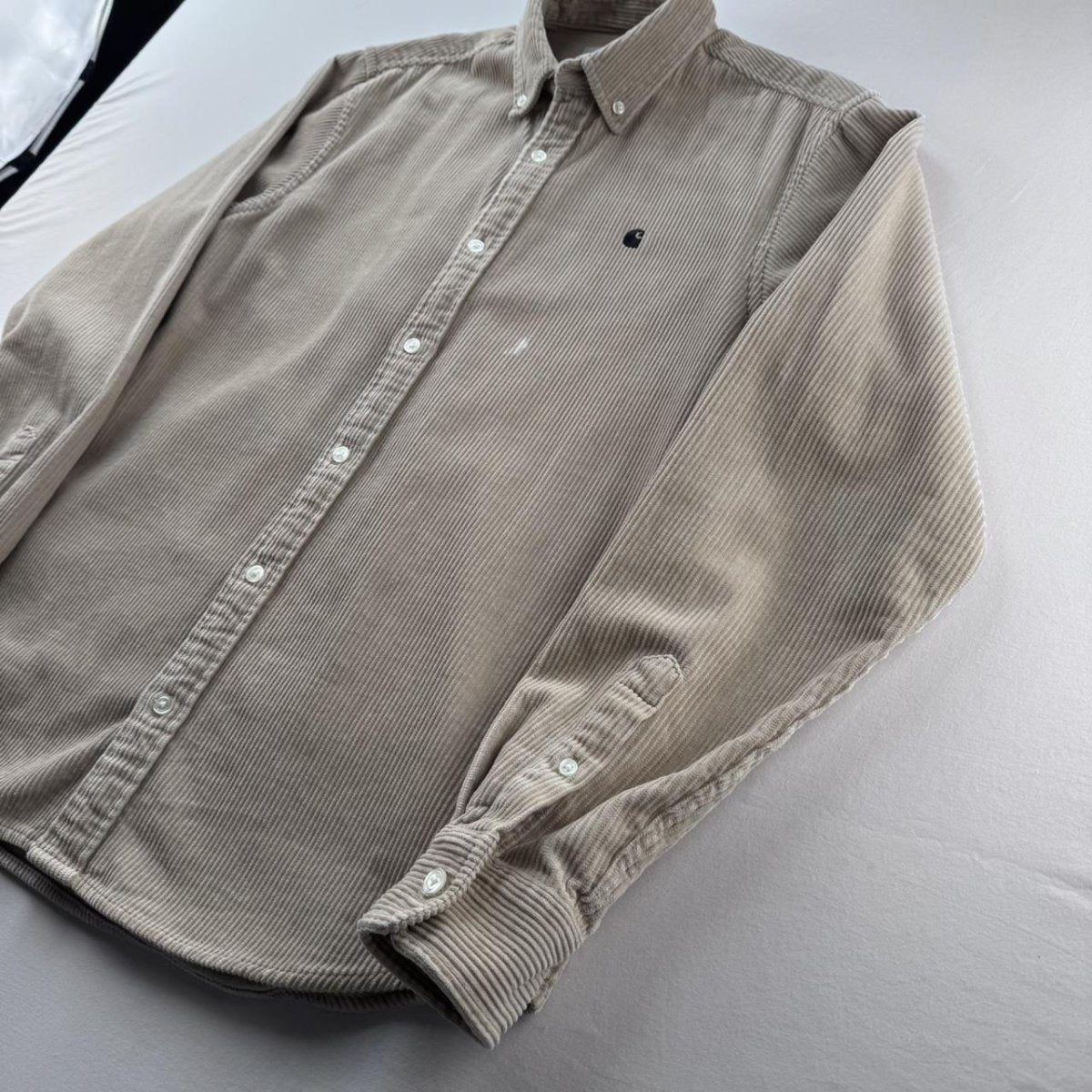 Carhartt WIP Beige Madison Corduroy Button Down Shirt S - Threads Uncovered