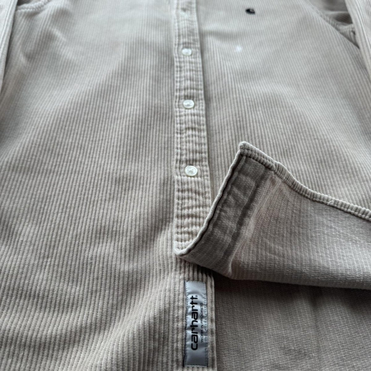 Carhartt WIP Beige Madison Corduroy Button Down Shirt S - Threads Uncovered