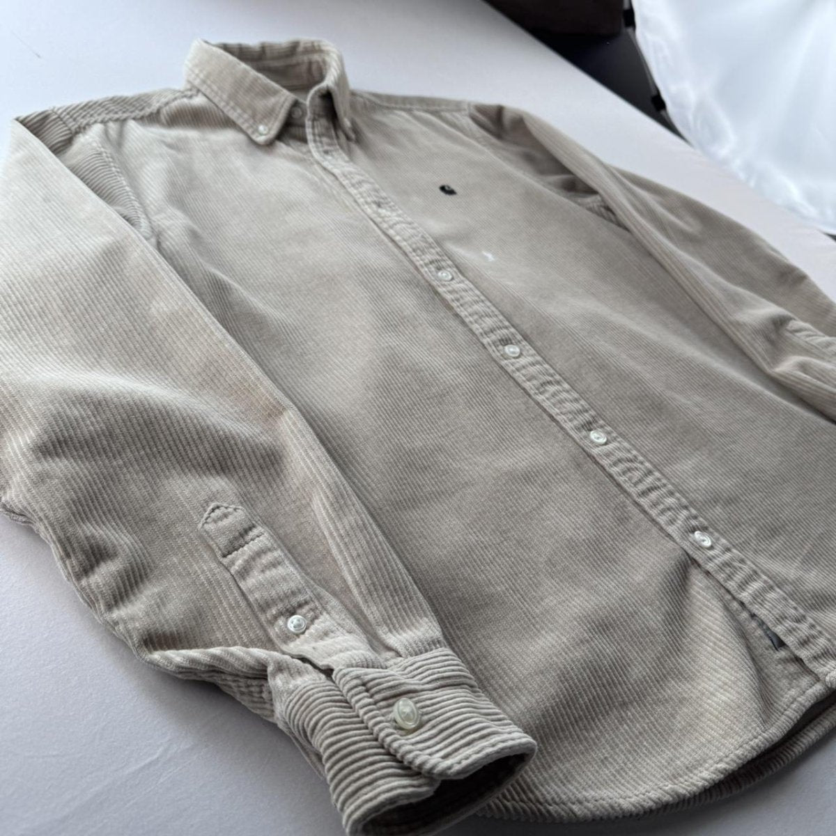 Carhartt WIP Beige Madison Corduroy Button Down Shirt S - Threads Uncovered
