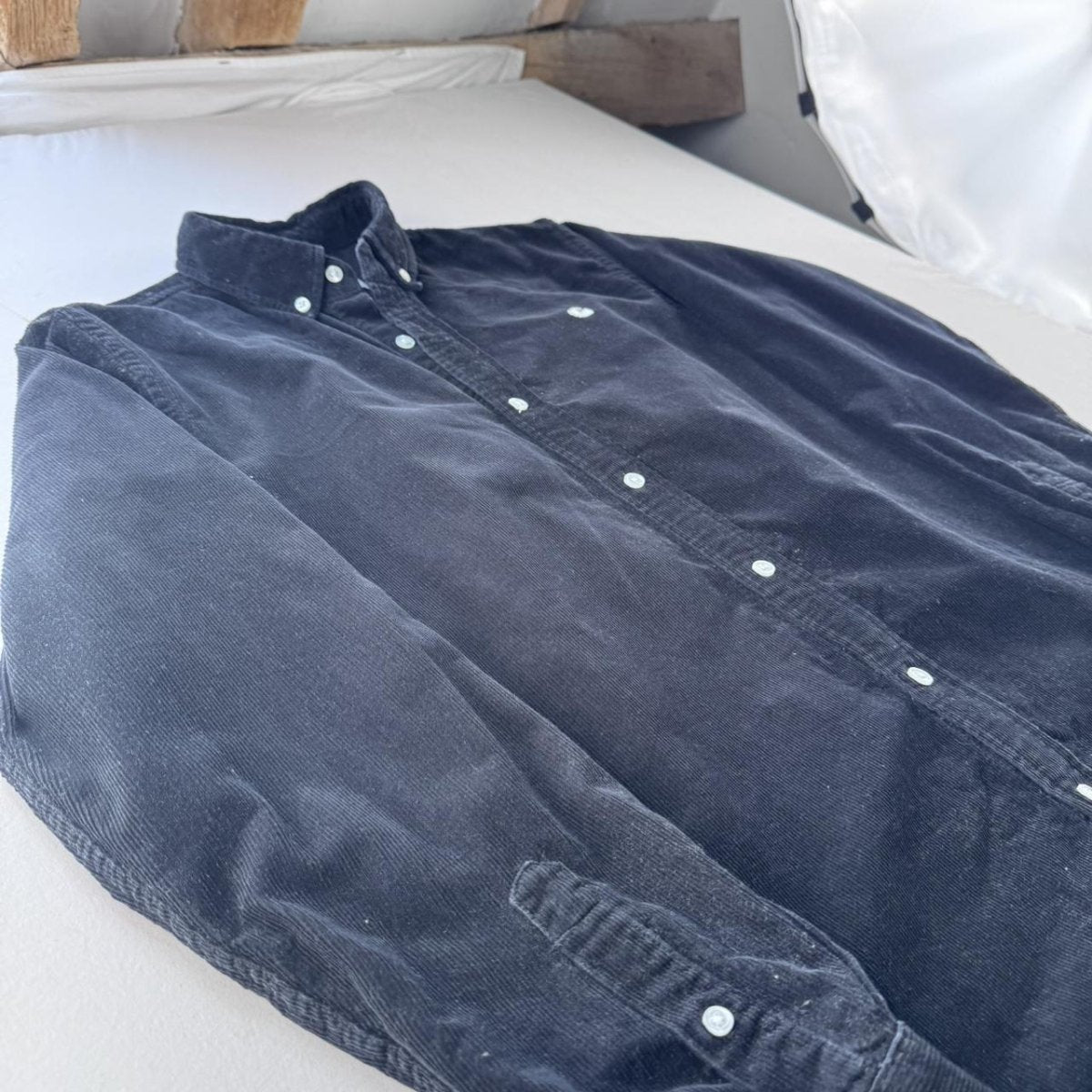 Carhartt WIP Black Madison Corduroy Button Down Shirt S - Threads Uncovered
