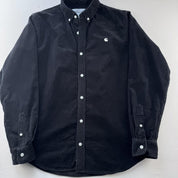 Carhartt WIP Black Madison Corduroy Button Down Shirt S - Threads Uncovered