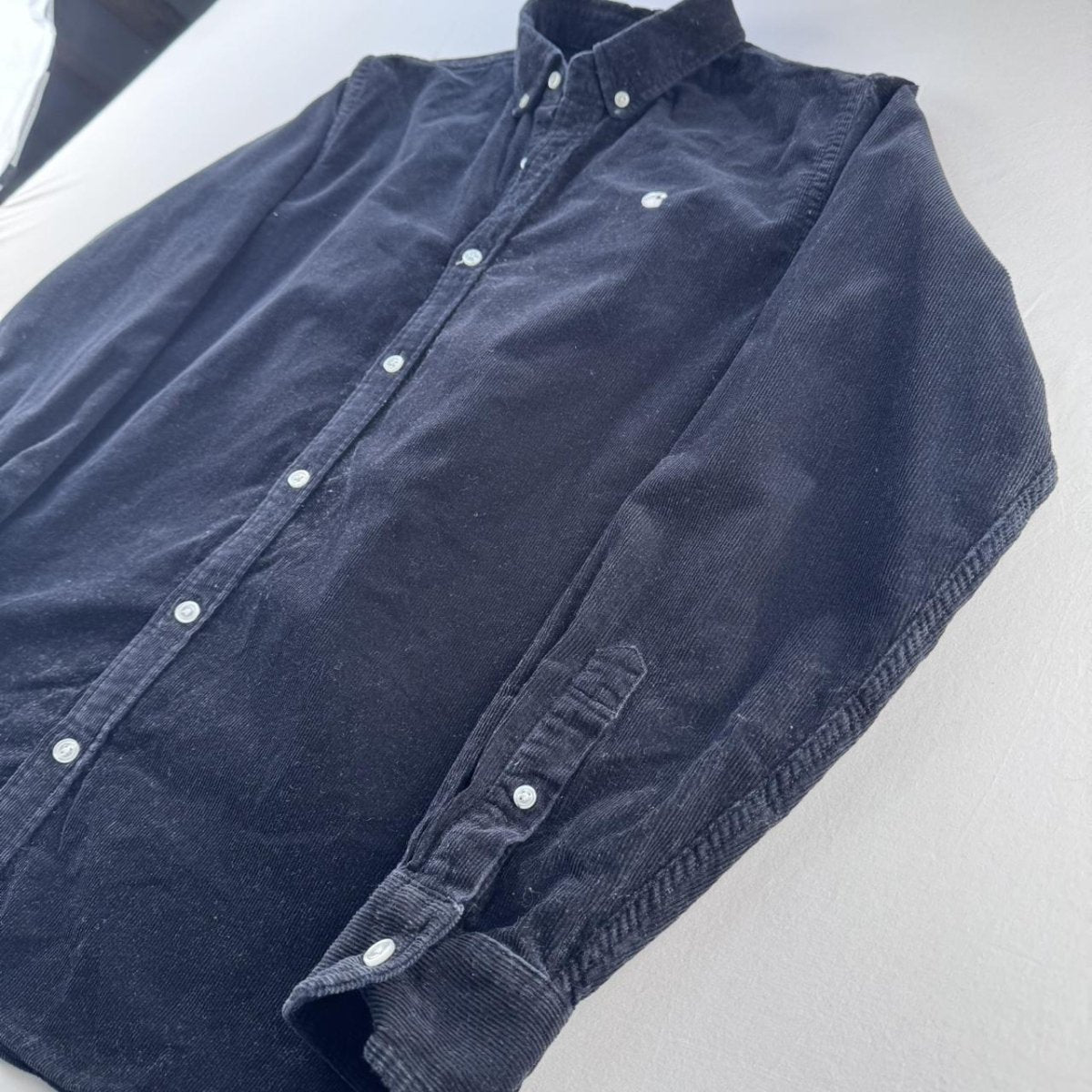 Carhartt WIP Black Madison Corduroy Button Down Shirt S - Threads Uncovered