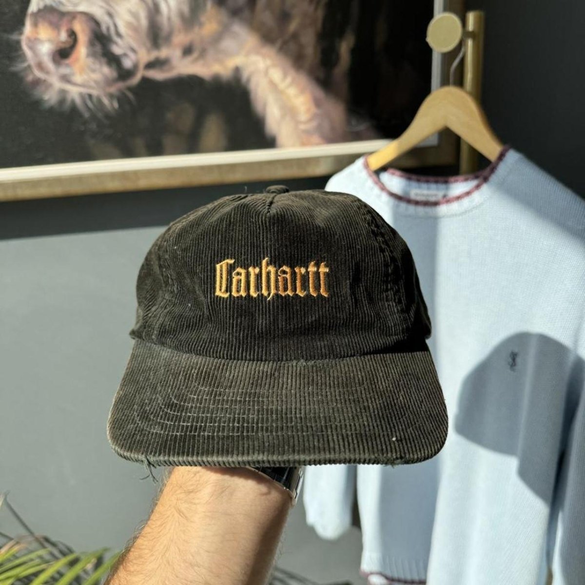 Carhartt WIP Corduroy Letterman Embroidered Cap - Threads Uncovered