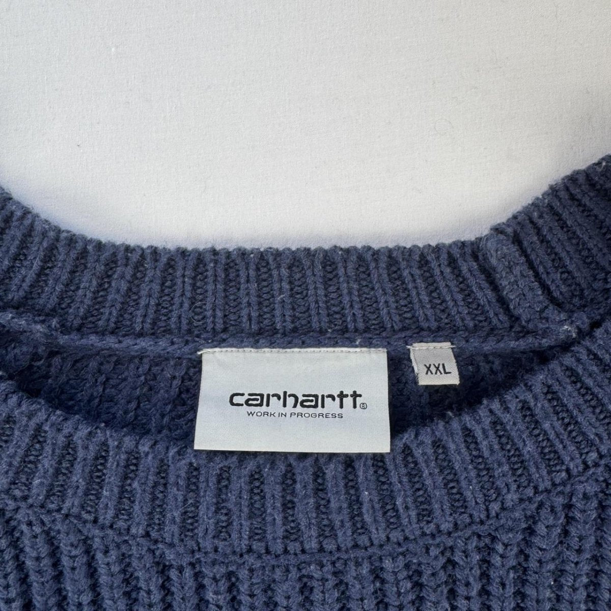 Carhartt Wip Crewneck Knit Sweater in Navy Size XXL - Threads Uncovered