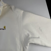 Carhartt WIP Embroidered Cream Quarter Zip Jumper XL - Threads Uncovered