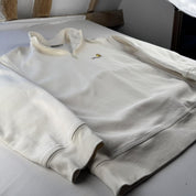 Carhartt WIP Embroidered Cream Quarter Zip Jumper XL - Threads Uncovered