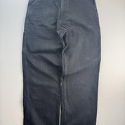 Carhartt WIP Heavyweight Black Single Knee Denim Baggy Jeans 32W 32L - Threads Uncovered