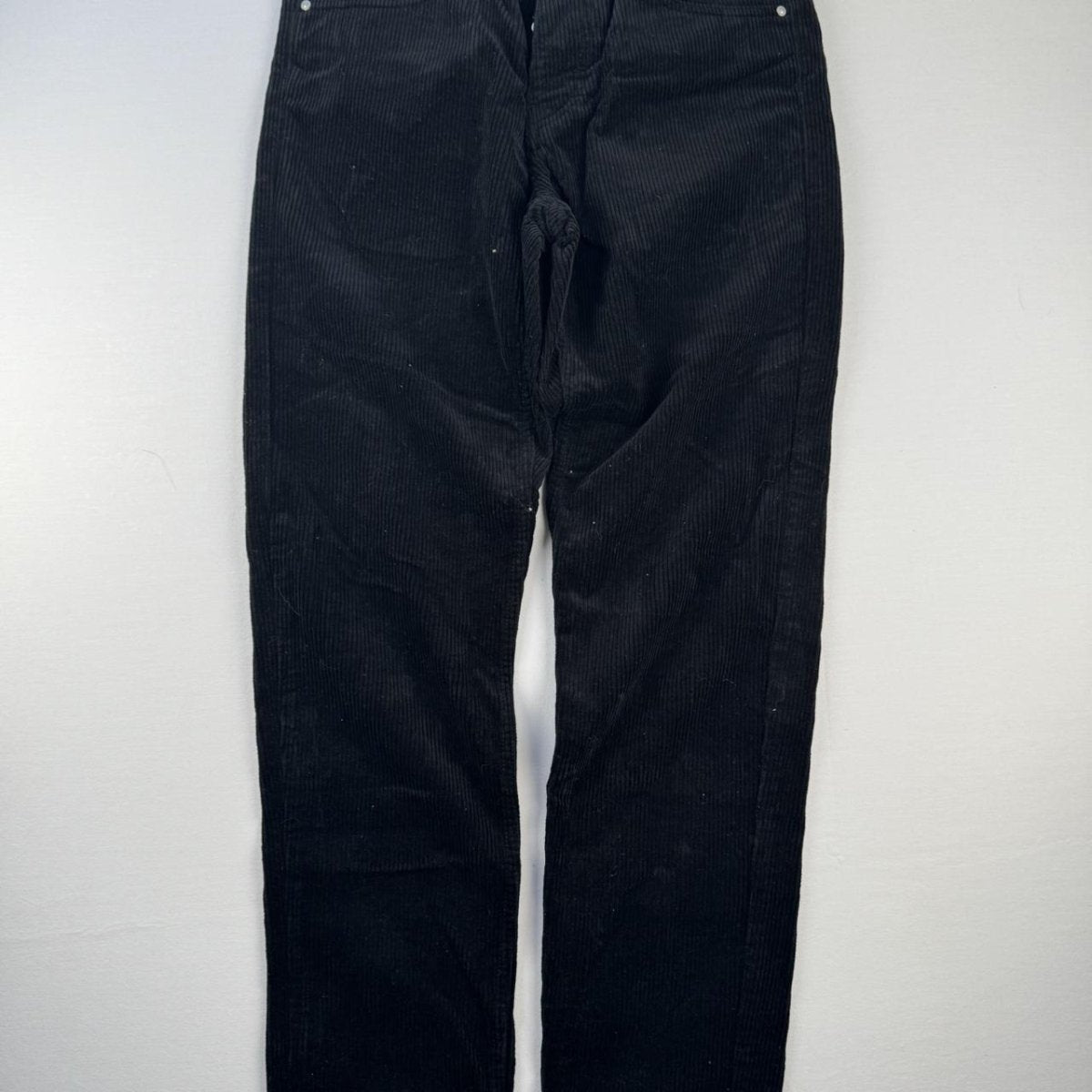 Carhartt WIP Pocket Logo Black Corduory Newel Pant 28W 28L - Threads Uncovered
