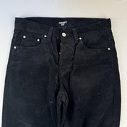Carhartt WIP Pocket Logo Black Corduory Newel Pant 28W 28L - Threads Uncovered