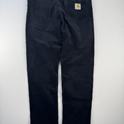 Carhartt WIP Pocket Logo Black Corduory Newel Pant 28W 28L - Threads Uncovered
