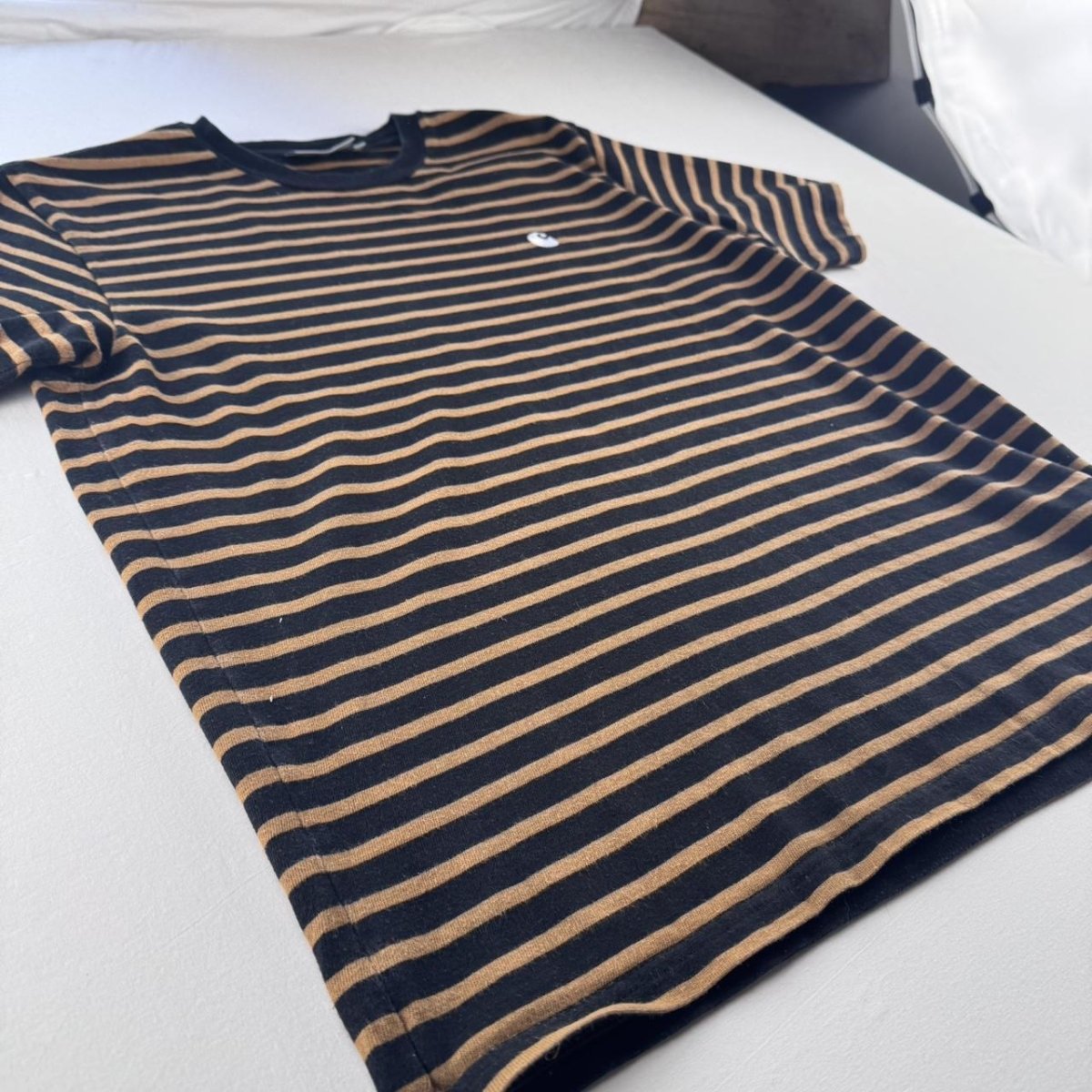 Carhartt WIP Striped Pocket Logo T Shirt M - Threads Uncovered