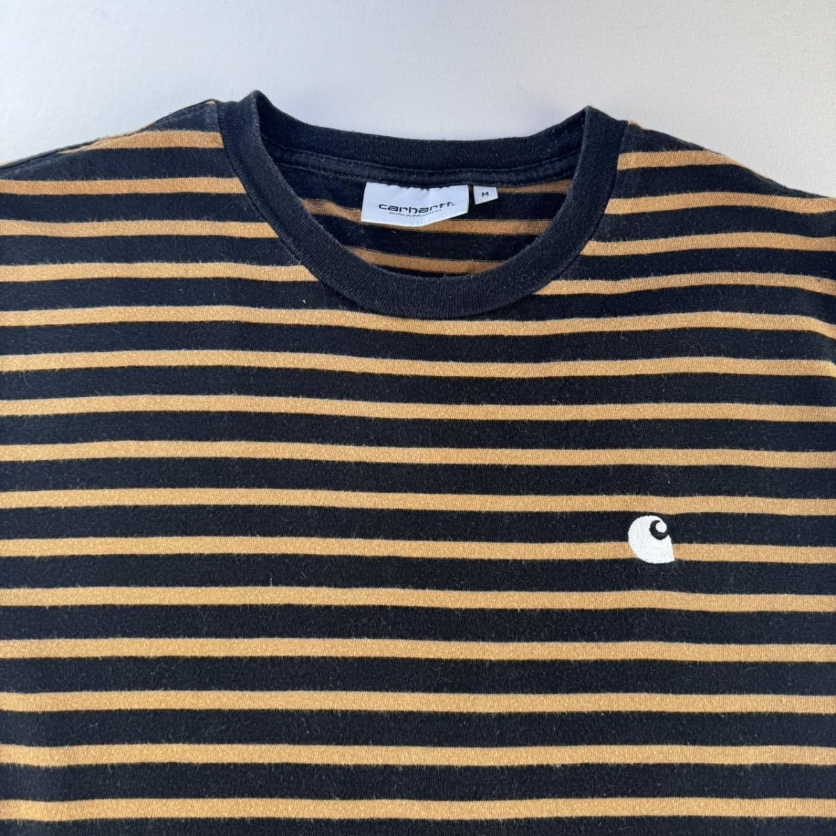 Carhartt WIP Striped Pocket Logo T Shirt M - Threads Uncovered