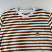 Carhartt WIP Striped Scotty Pocket T-Shirt L - Threads Uncovered