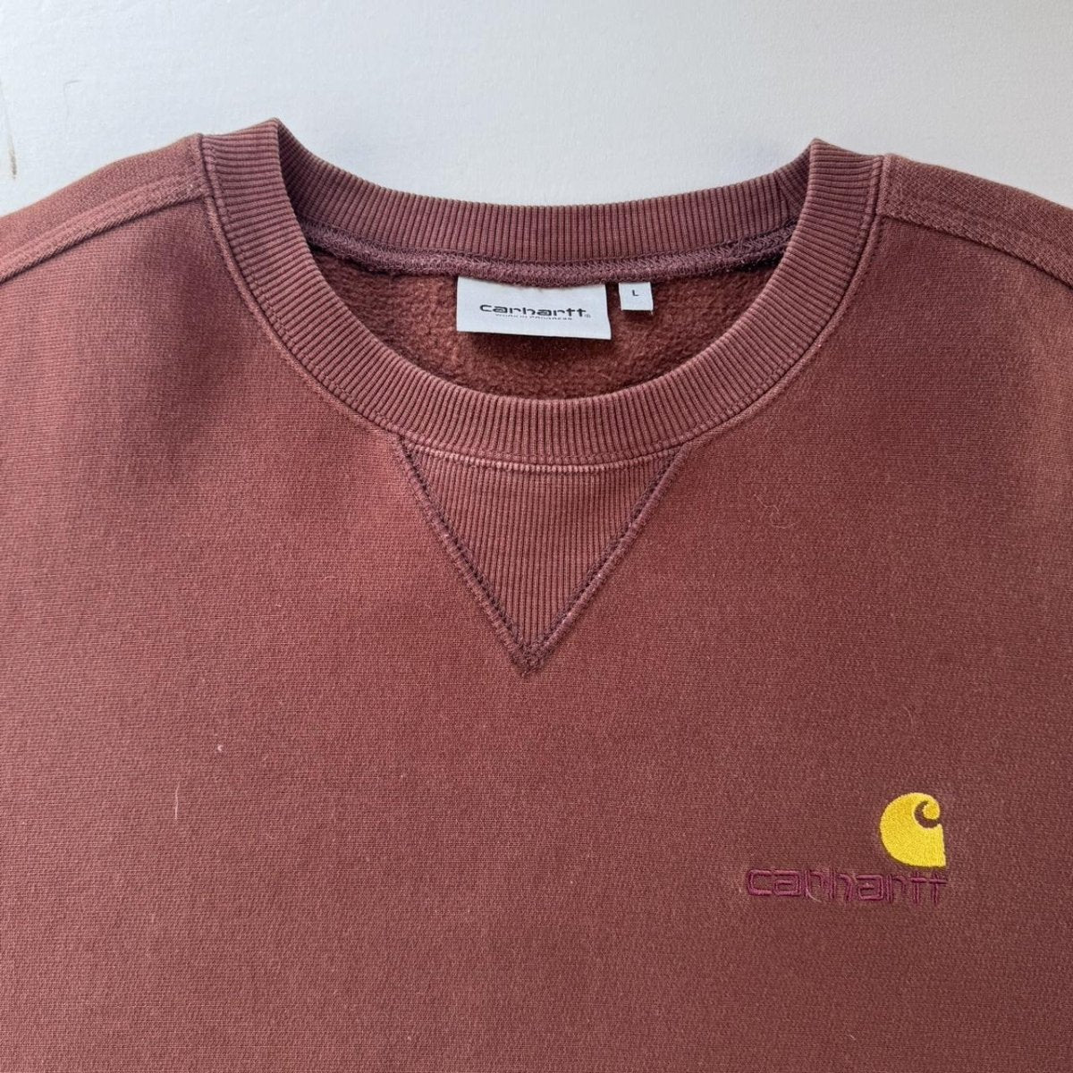 Carhartt WIP Thick American Scrip Sweatshirt L - Threads Uncovered