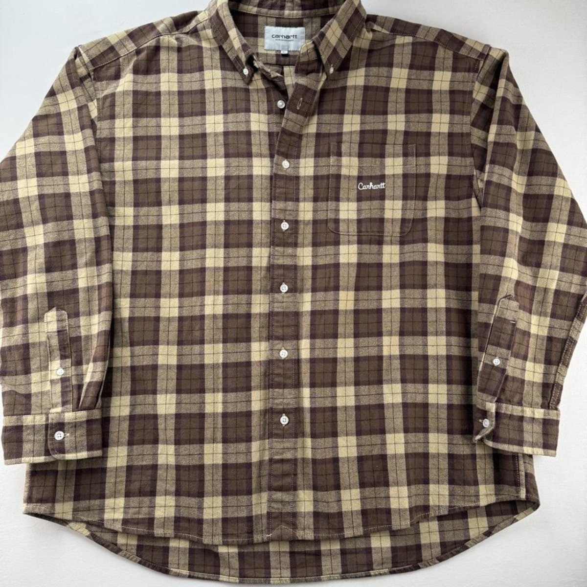 Carhartt WIP Thick Plaid Button Down Shirt XL - Threads Uncovered