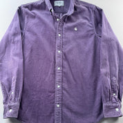 Carhartt WIP Thick Purple Madison Corduroy Button Down Shirt M - Threads Uncovered