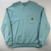 Carhartt WIP Turqoise Pocket Logo Sweatshirt M - Threads Uncovered