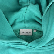 Carhartt WIP Turqoise Spellout Hoodie L - Threads Uncovered
