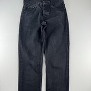 Carhartt WIP Washed Black Heavy Newel Pant 28W - Threads Uncovered