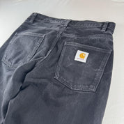 Carhartt WIP Washed Black Heavy Newel Pant 28W - Threads Uncovered