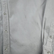 Carhartt WIP White and Green Corduroy Button Down Shirt L - Threads Uncovered