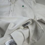 Carhartt WIP White and Green Corduroy Button Down Shirt L - Threads Uncovered