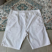 Carhartt WIP White Chalk Pant Shorts 38W - Threads Uncovered