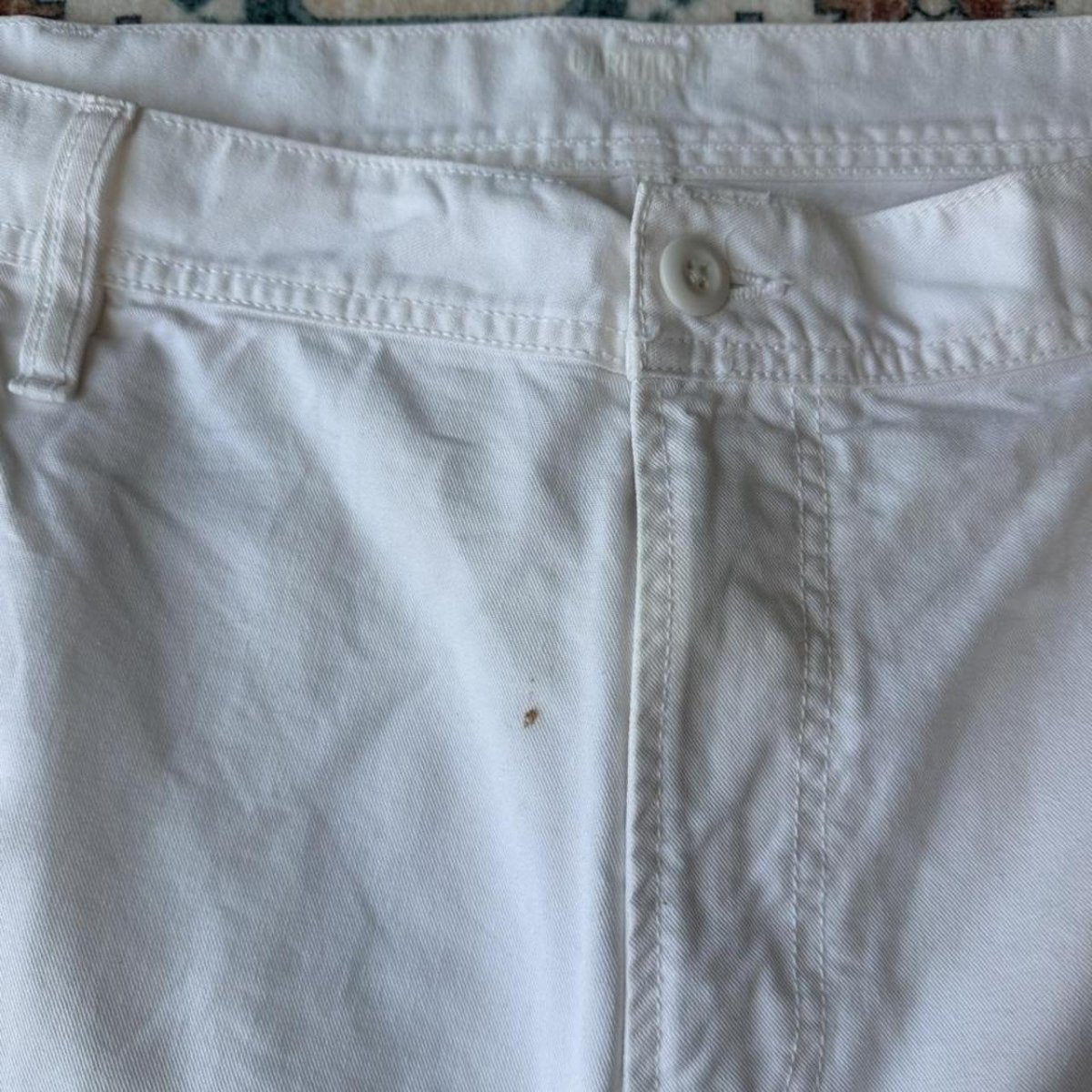 Carhartt WIP White Chalk Pant Shorts 38W - Threads Uncovered