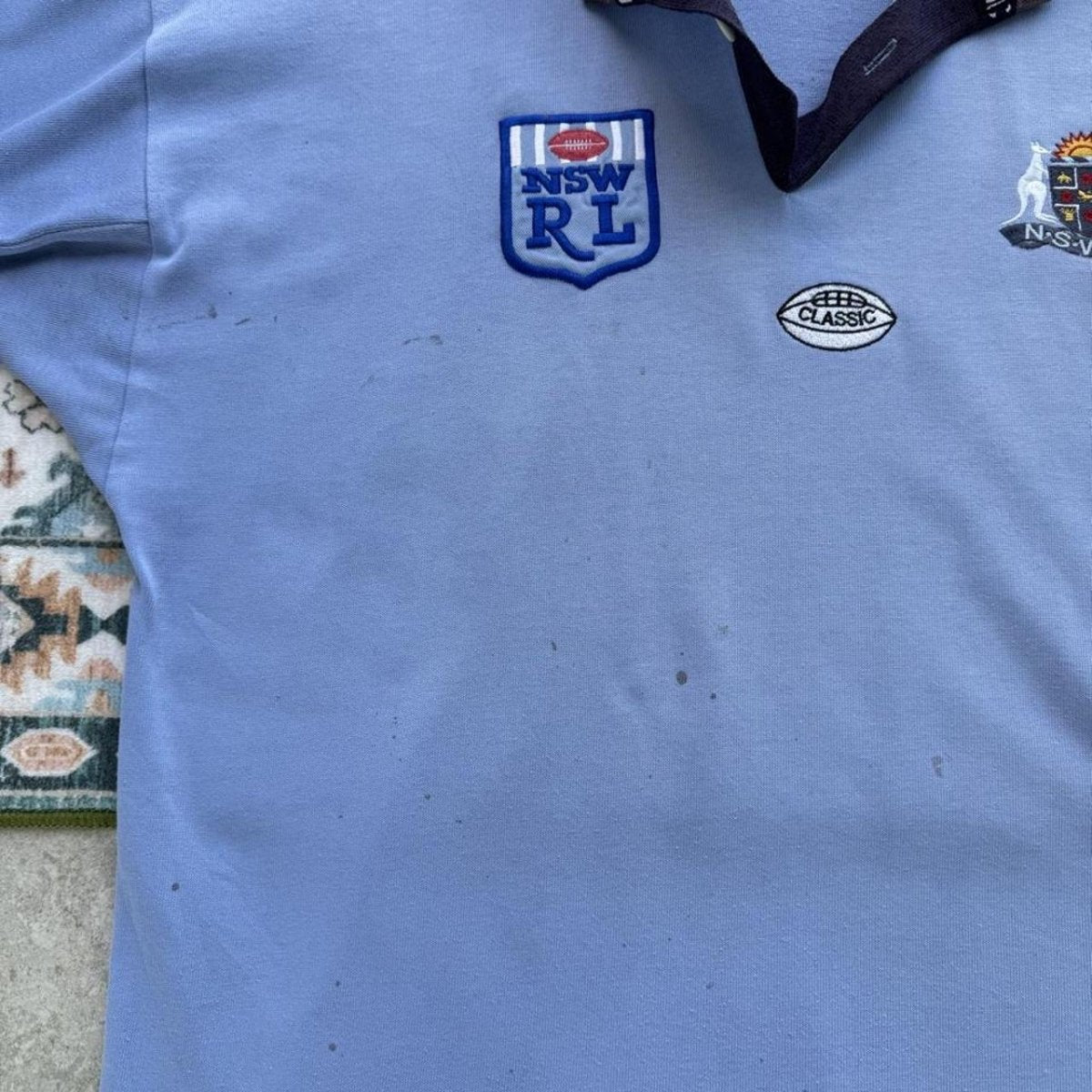 Classic 1990s NSW Rugby Leage Polo Shirt M - Threads Uncovered