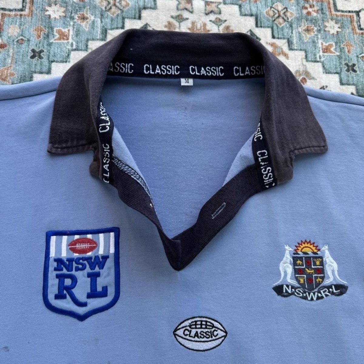 Classic 1990s NSW Rugby Leage Polo Shirt M - Threads Uncovered