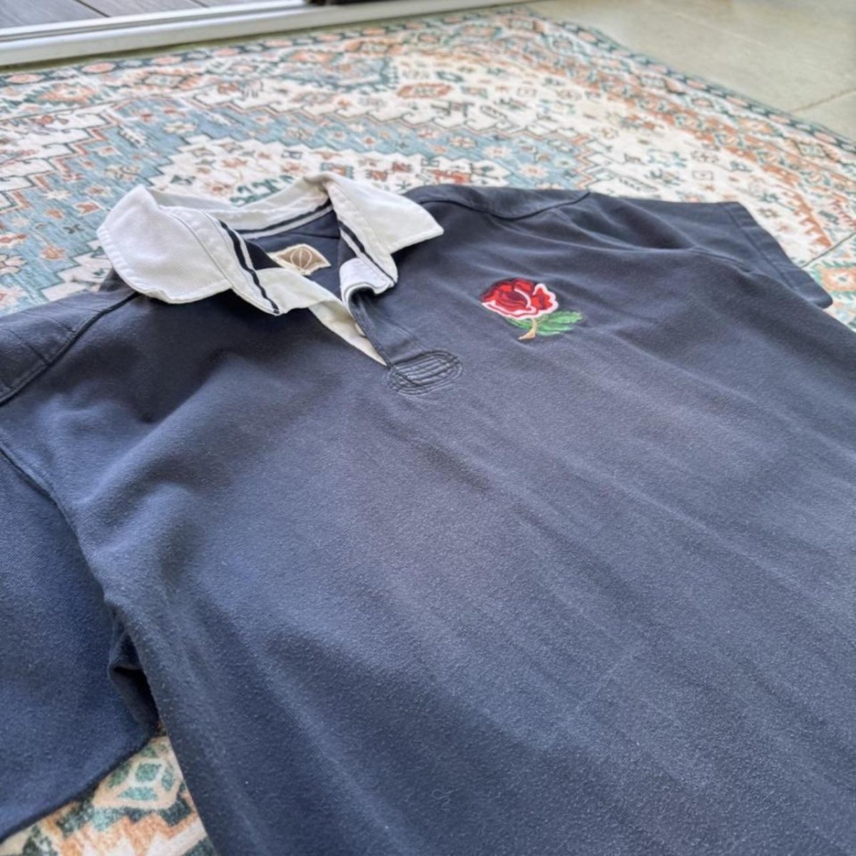 Cotton Traders England Rugby Polo Shirt XL - Threads Uncovered