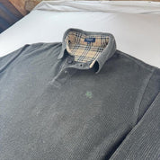 Dark Green Early 2000s Burberry Corduroy Button Down Jumper S - Threads Uncovered