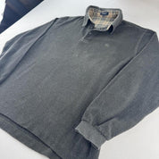 Dark Green Early 2000s Burberry Corduroy Button Down Jumper S - Threads Uncovered