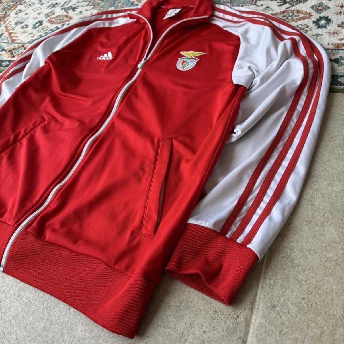 Early 2000s Adidas Benfica Track Jacket M - Threads Uncovered