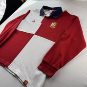 Early 2000s Adidas British and Irish Lions Embroidered Rugby Polo Shirt L - Threads Uncovered