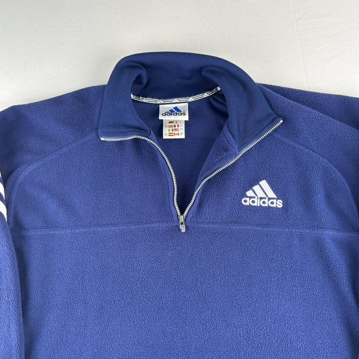 Early 2000s Adidas Embroidered Quarter Zip Fleece S - Threads Uncovered