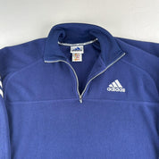 Early 2000s Adidas Embroidered Quarter Zip Fleece S - Threads Uncovered