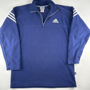 Early 2000s Adidas Embroidered Quarter Zip Fleece S - Threads Uncovered