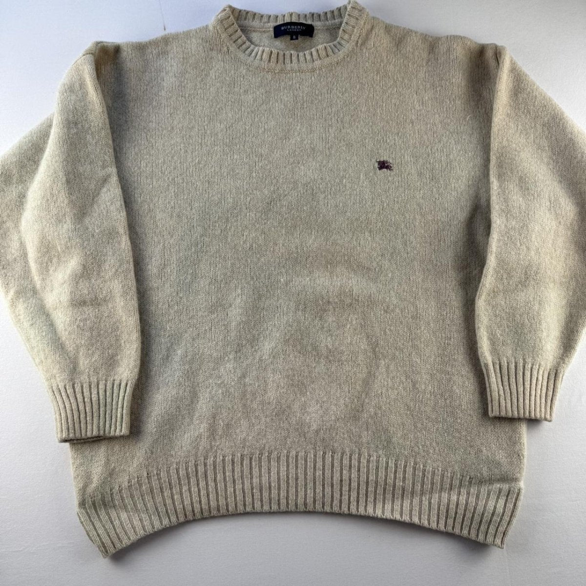 Early 2000s Burberry Chunky Knitted Jumper S - Threads Uncovered