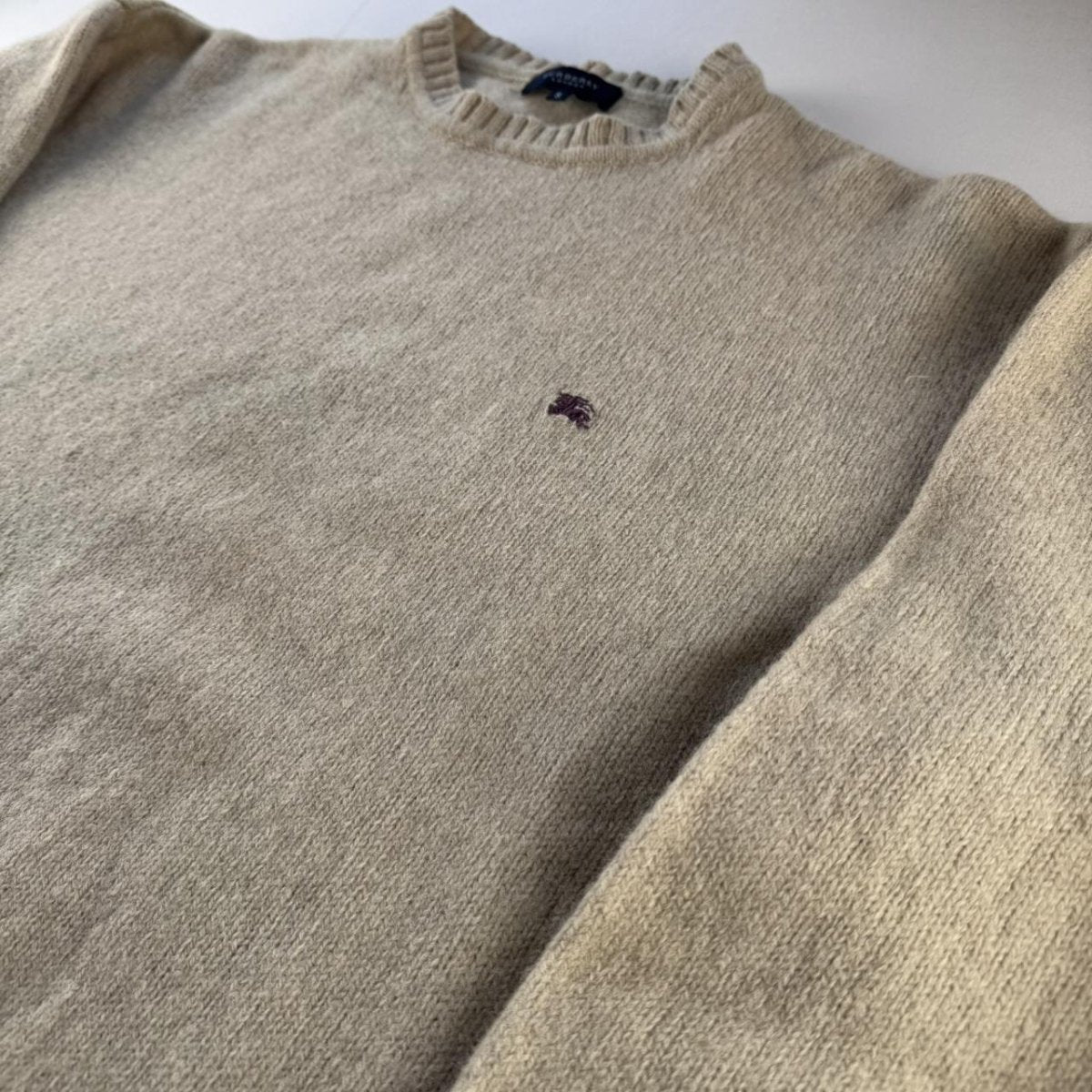 Early 2000s Burberry Chunky Knitted Jumper S - Threads Uncovered