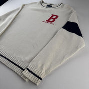 Early 2000s Burberry Womens Spellout Knitted Jumper 10-12 - Threads Uncovered