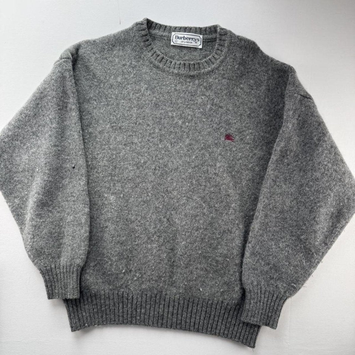 Early 2000s Burberry Womens Woolen Knitted Jumper 14-16 - Threads Uncovered