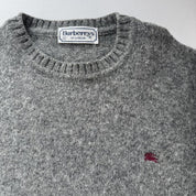 Early 2000s Burberry Womens Woolen Knitted Jumper 14-16 - Threads Uncovered