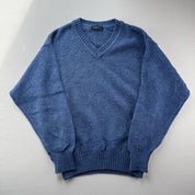 Early 2000s Burberry Womens Woolen Knitted V Neck Jumper 14-16 - Threads Uncovered